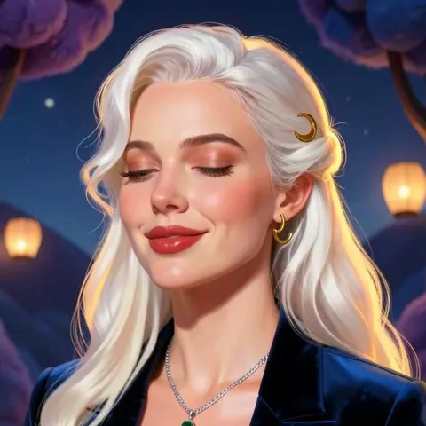 Lyra humming with her eyes half closed.